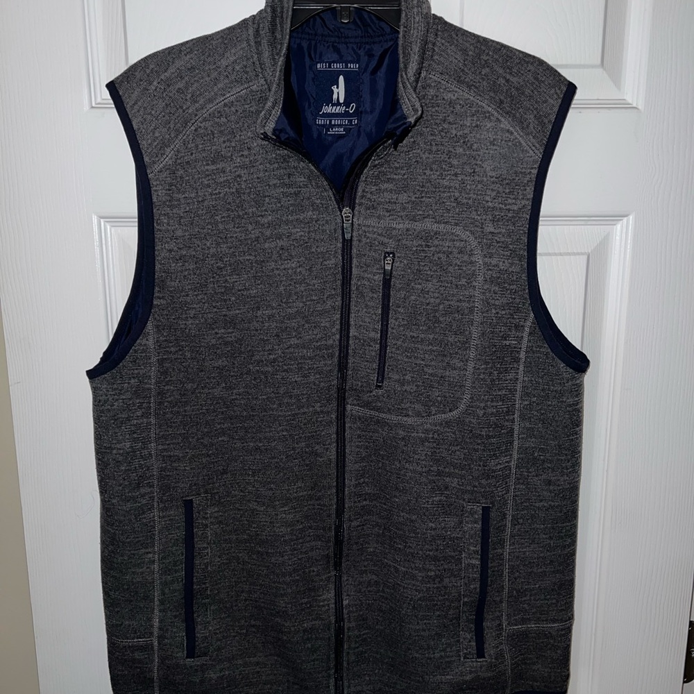 johnnie-O Charcoal and Navy Vest